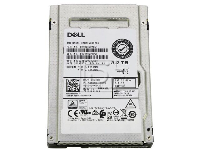 Toshiba KPM5XMUG3T20 8038H 08038H KPM51MUG3T20 SAS eSSD image 1