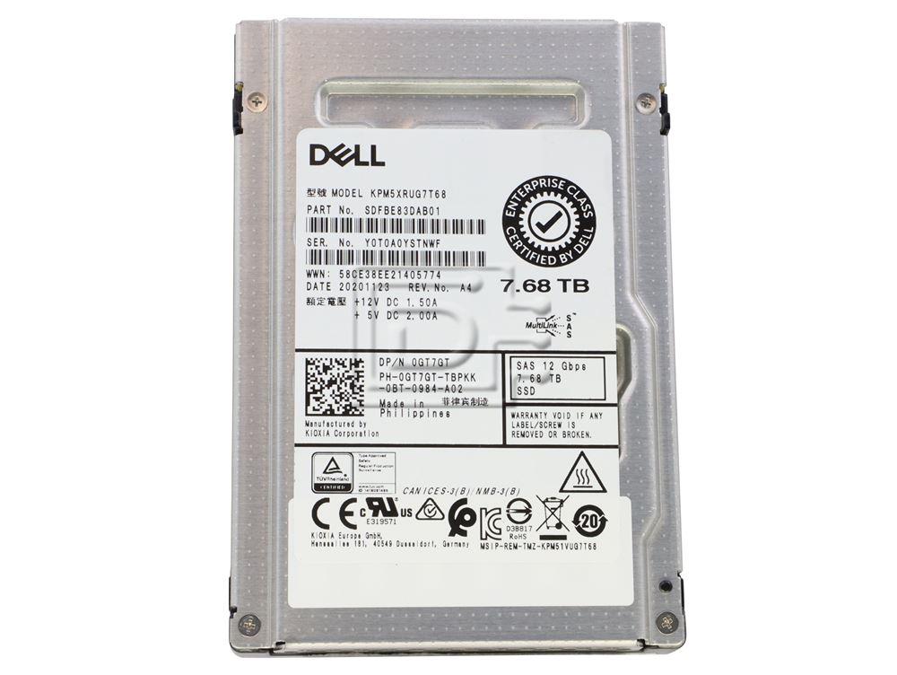 Win11 SSD240GB 東芝 T451/46DRD i5/8GB Dell GT7GT / Kioxia KPM5XRUG7T68 7.68TB 2.5