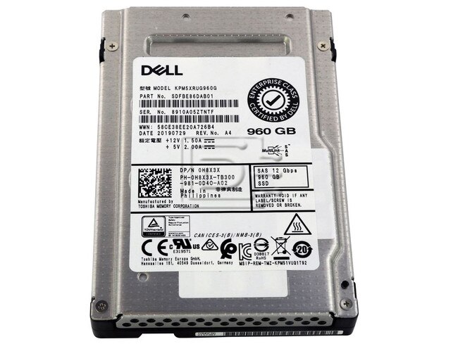 KIOXIA KPM5XRUG960G H8X3X 0H8X3X Dell 960GB SAS Solid State Drive ME4 Image 2 image