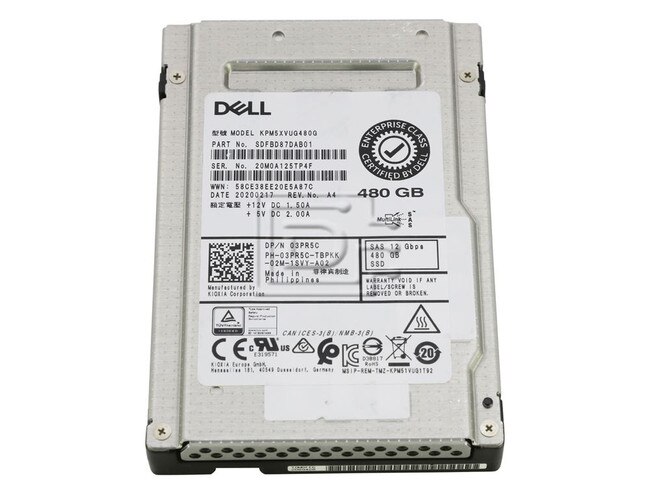 Toshiba KPM5XVUG480G 3PR5C 03PR5C SDFBD87DAB01 Dell 480GB SAS Solid State Drive ME8 Image 1 image