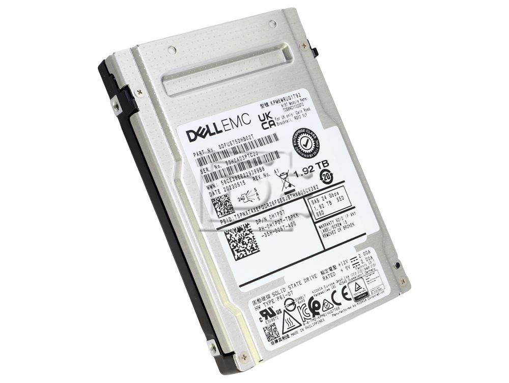 Toshiba KPM6WRUG1T92 H1P07 0H1P07 SDFUS75DHB02T SAS Solid State Drive Image 1 image