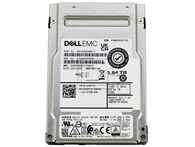 KIOXIA KPM6XRUG3T84 SDFUS84DAB01T H9TT5 0H9TT5 Dell 3.84TB SAS SSD ME4 / ME5 Image 2 image