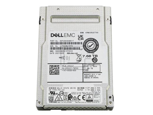 KIOXIA KPM6XRUG7T68 PD02Y 0PD02Y SAS SSD image 1