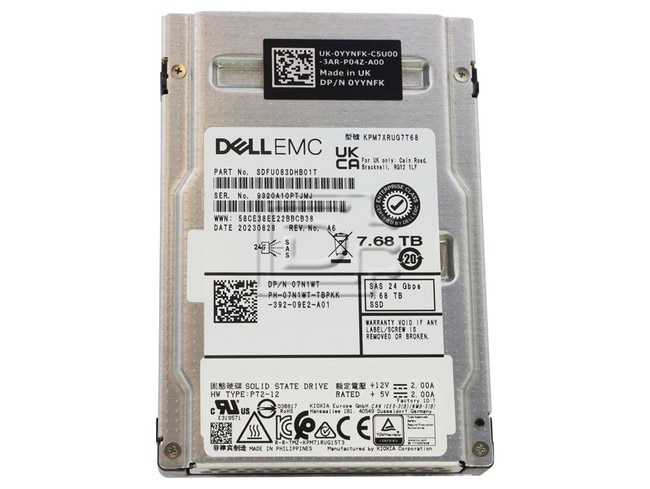 KIOXIA KPM7XRUG7T68 7N1WT 07N1WT Dell 7.68TB SAS SSD ME5 Image 1 image