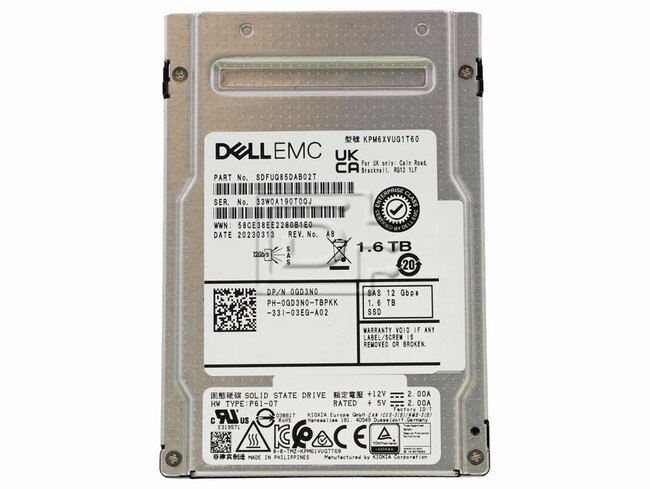 Toshiba KPM7XVUG1T60 4TRHM 04TRHM SAS eSSD Image 1 image