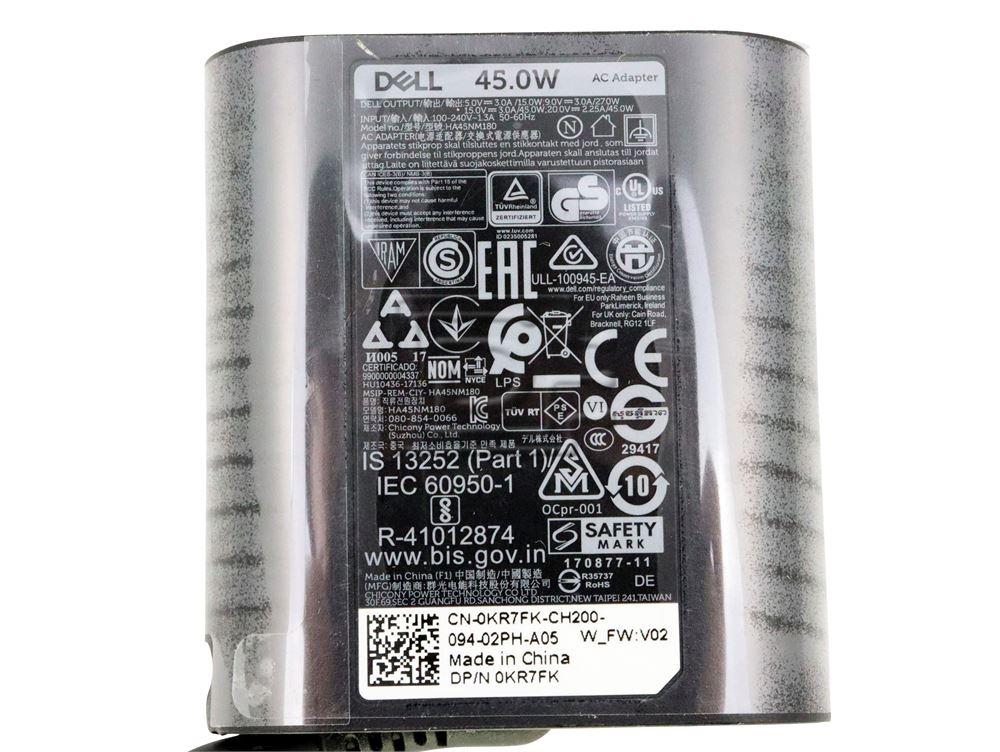 Dell KR7FK 0KR7FK HA455NM180 Dell Laptop AC Power Adapter Image 2 image