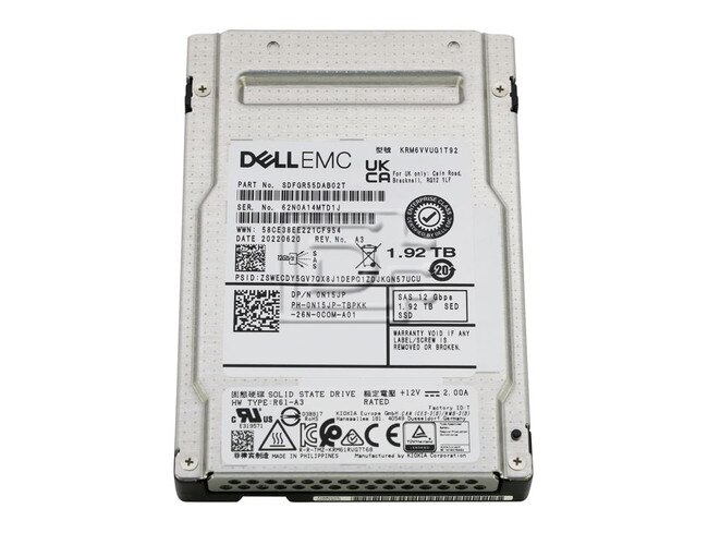 KIOXIA KRM6VVUG1T92 N15JP 0N15JP SDFGR55DAB02T SAS SSD image 1