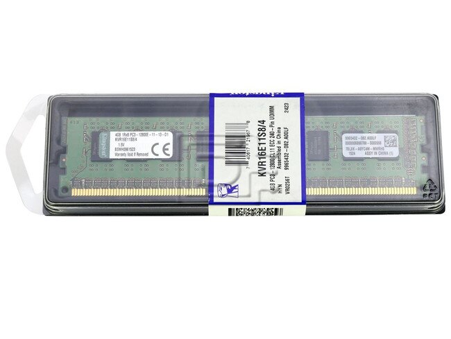 puenting Distraer restaurante Kingston KVR16E11S8/4 PC3-12800 4GB 1Rx8 DDR3-1600 MHz ECC CL11 240-Pin  1.5V Unbuffered Ram Module