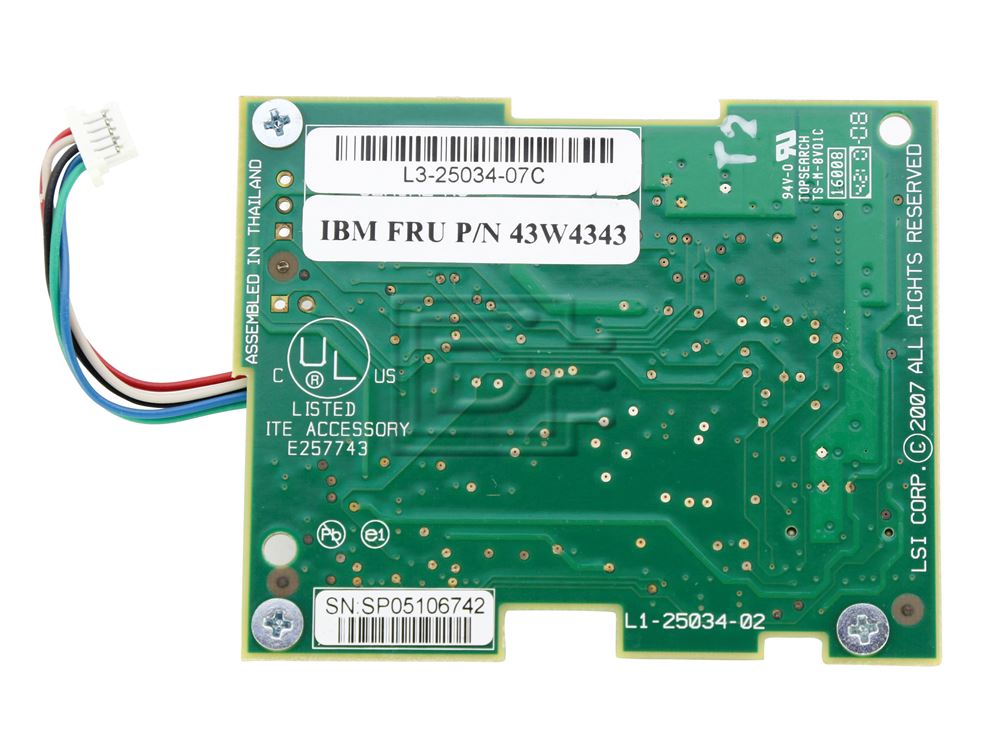 LSI Logic L1-25034-02 Battery Backup Unit BBU Controller Interface Card Image 2 image
