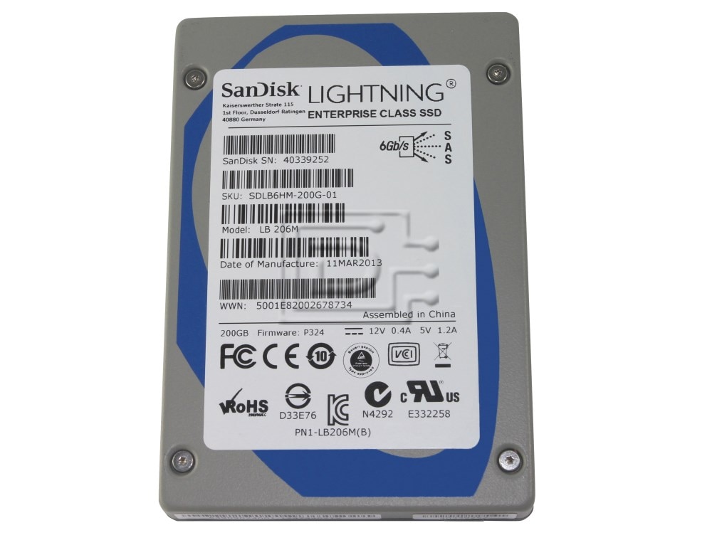 Sandisk Lb206m 200gb Sas Enterprise Solid State Drive Sandisk Lb206m 200gb Sas Enterprise Solid State Drive