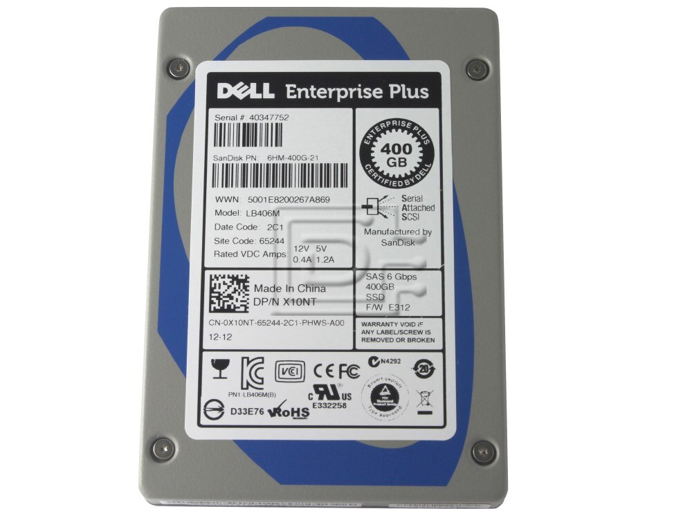 SANDISK LB406M X10NT 0X10NT 6HM-400G-21 sTec 400GB SAS SSD Drive Image 2 image