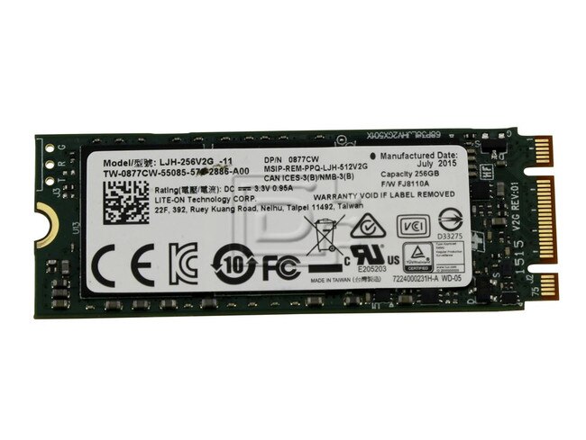 LITE-ON LJH-256V2G-11 877CW 0877CW SATA Solid-State Drive Image 1 image