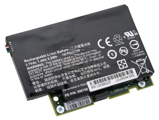 LSI Logic LSI00161 / BBU007 Battery Backup Unit BBU