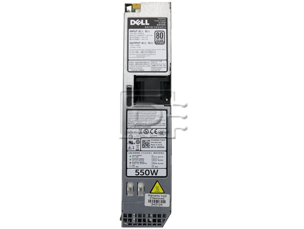 Dell M95X4 7VT4T 331-7133 0M95X4 1J45G 01J45G RYMG6 0RYMG6 L550E-S0 Dell Power Supply Image 2 image