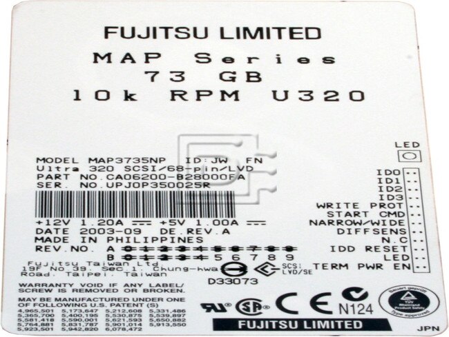 FUJITSU MAP3735NP 02R850 2R850 SCSI Hard Drive Image 2 image