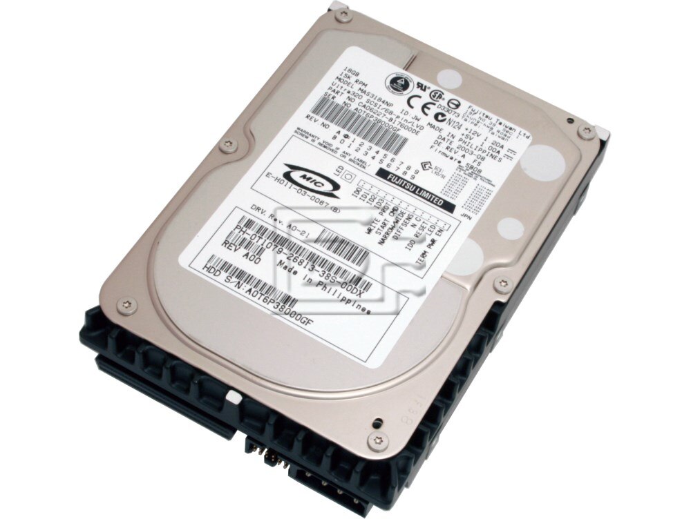 Fujitsu MAS MAS3184NP / T1079 18GB 15K U320 68-pin SCSI Hard Drive