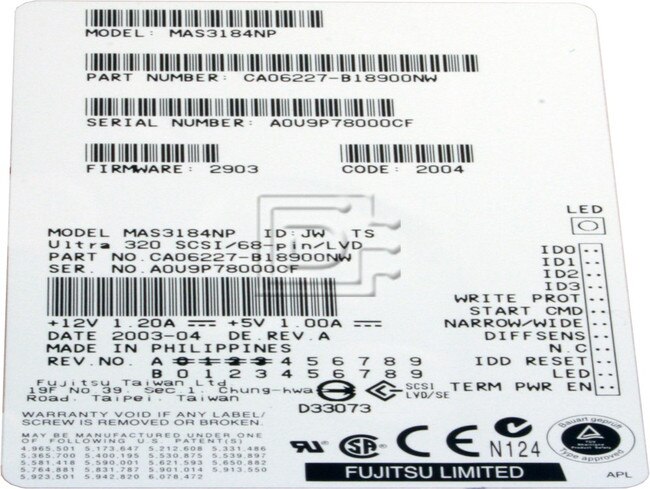 FUJITSU MAS3184NP SCSI hard drives image 2