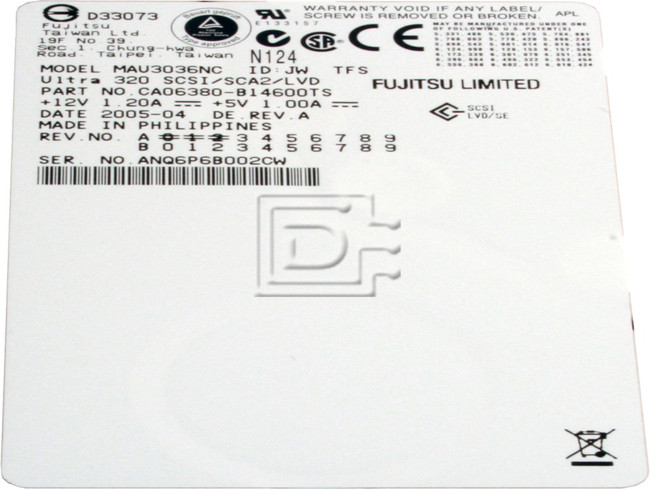FUJITSU MAU3036NC SCSI Hard Drive image 2