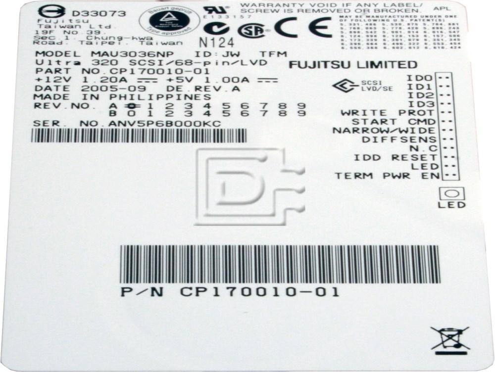 FUJITSU MAU3036NP SCSI Hard Drive Image 2 image