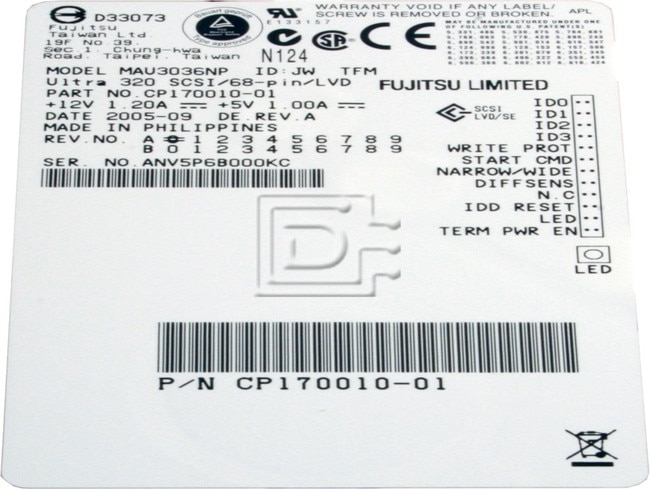 FUJITSU MAU3036NP SCSI Hard Drive Image 2 image