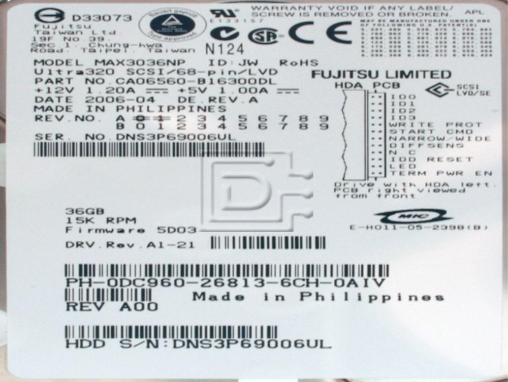 FUJITSU MAX3036NP SCSI Hard Drive Image 2 image