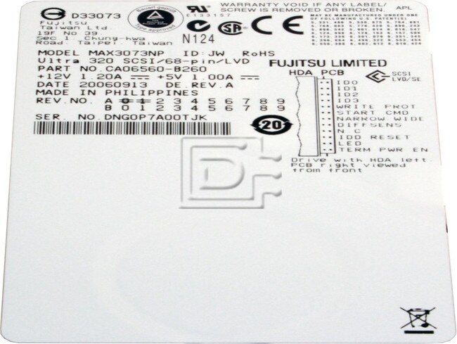 FUJITSU MAX3073NP SCSI Hard Drive Image 2 image