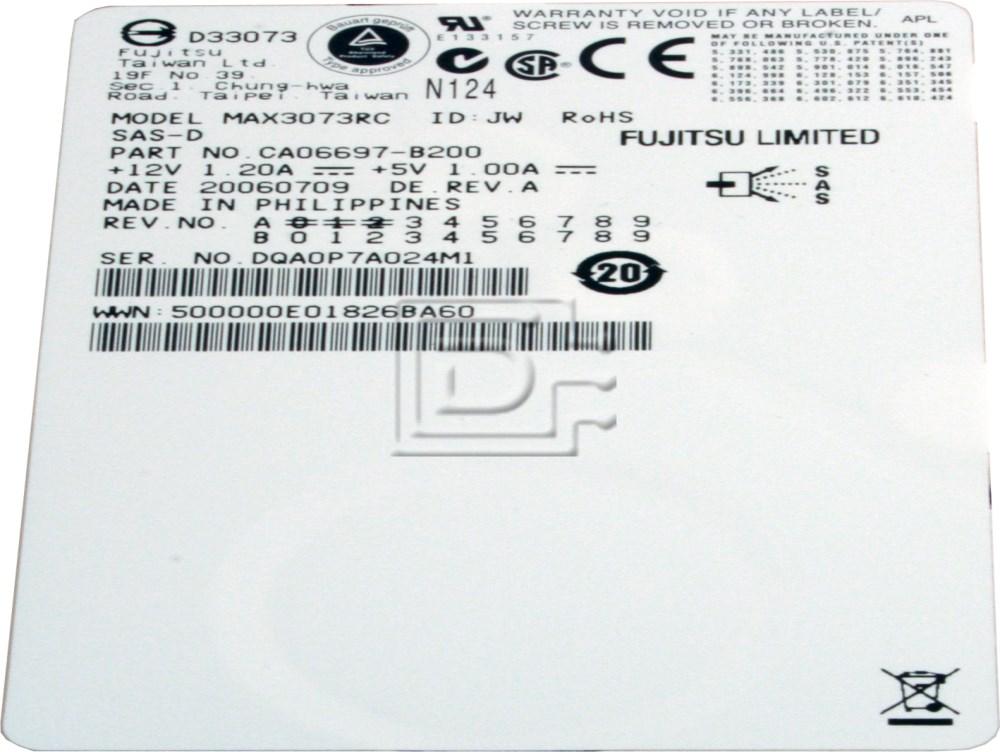 FUJITSU MAX3073RC SAS Hard Drive Image 2 image