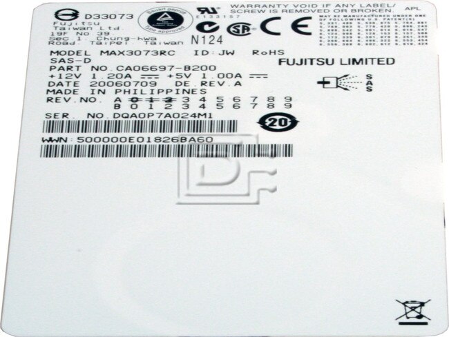 FUJITSU MAX3073RC SAS Hard Drive Image 2 image