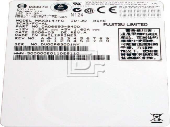 FUJITSU MAX3147FC Fibre Fiber Channel Hard Disks image 2