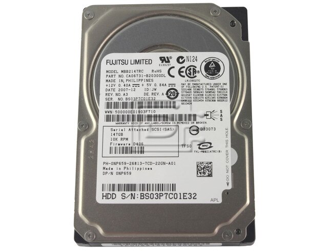 FUJITSU MBB2147RC NP659 SCSI Hard Drive image 1