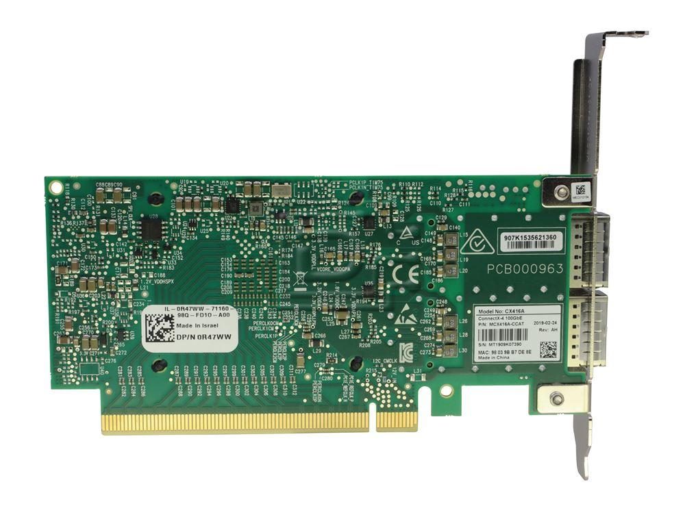 Mellanox MCX416A-CCAT R47WW 0R47WW CX416A 100Gbe NIC Network Interface Card Image 2 image
