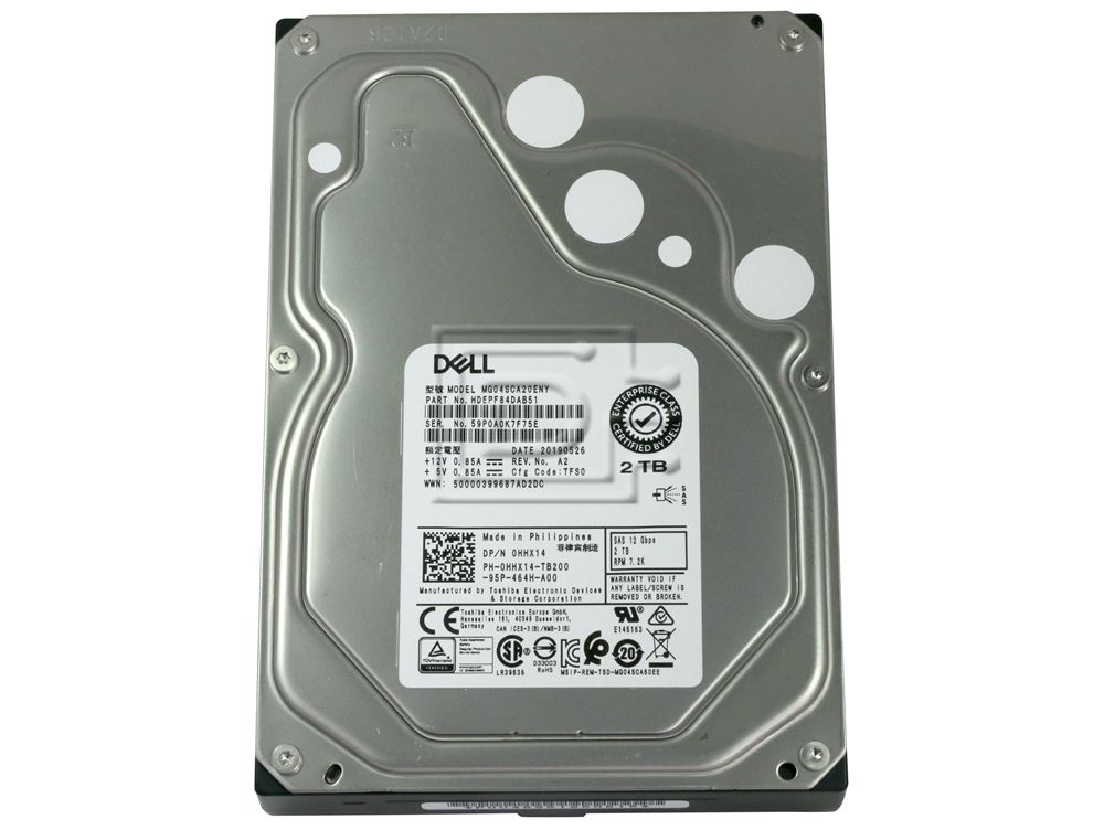 Toshiba MG03SCA200 HHX14 0HHX14 SAS Hard Drive Image 2 image