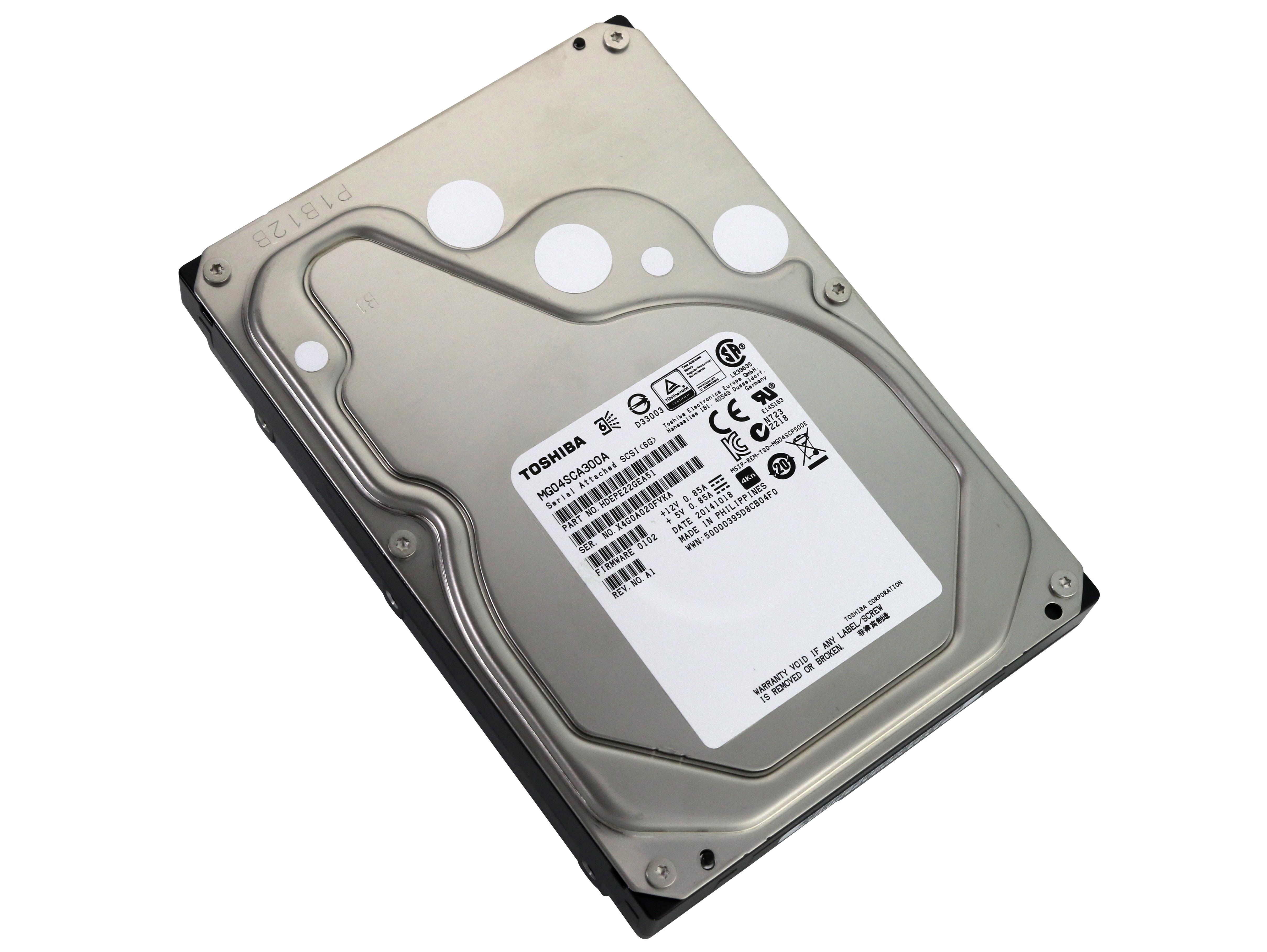 Toshiba MG04SCA300A 3TB 4Kn 3.5in LFF 7.2K 6.0GbpsSAS Hard Drive
