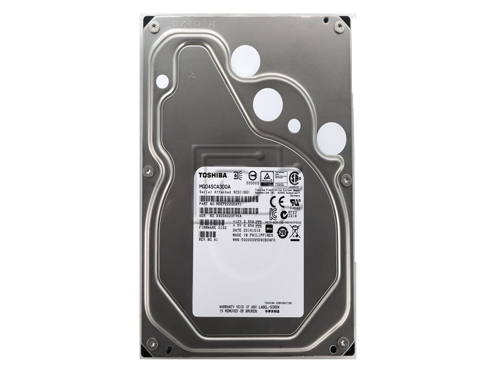 Toshiba MG04SCA300A HDEPE22GEA51 SAS 3TB 3000GB Enterprise Hard Drive Image 2 image