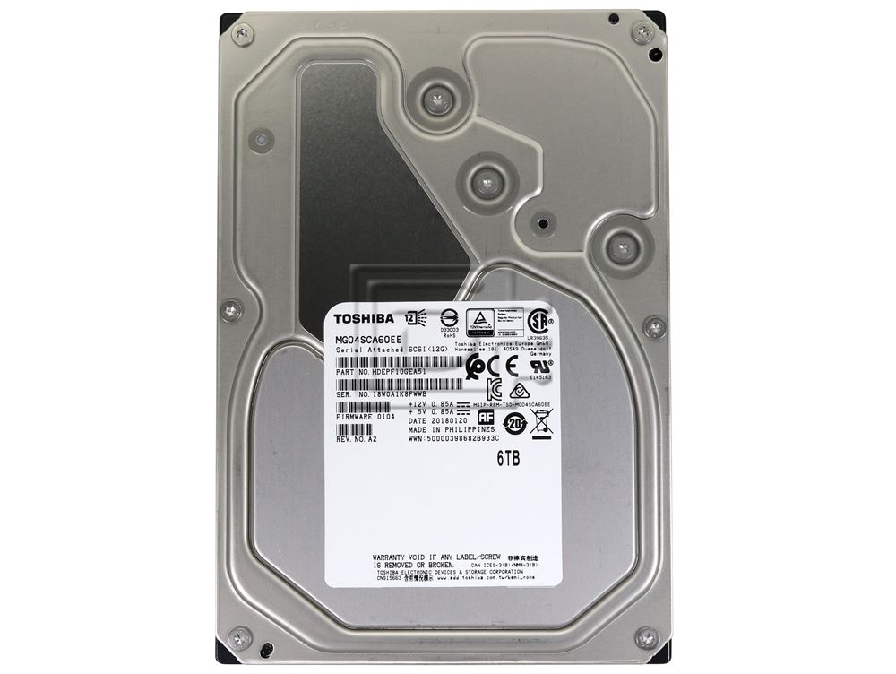 WD Seagate Toshiba 各社 6TB HDD Toshiba MG04SCA60EE 6TB Enterprise SAS Hard Drive