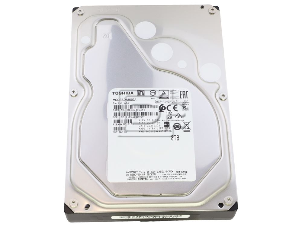 [動作確認済み]TOSHIBA MN08ADA800 8TB HDD Amazon.co.jp: Toshiba MN08ADA800/JP 7,200 rpm, SATA 24x7, RV
