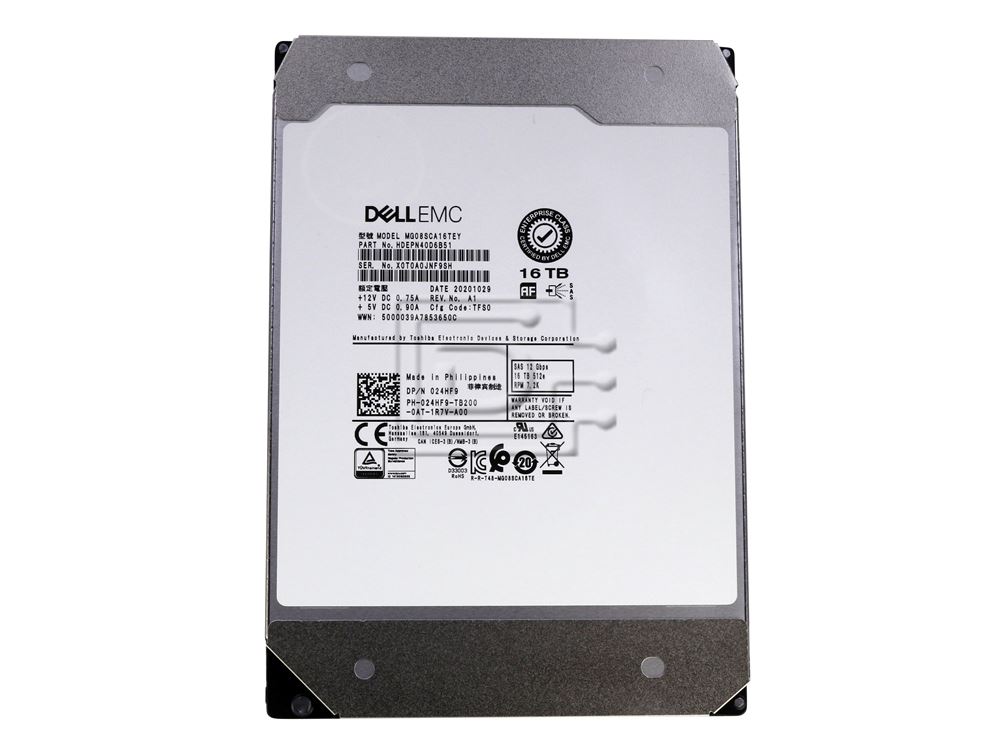 Toshiba MG08SCA16TEY 8MG73 08MG73 HDEPN40DAB51 24HF9 024HF9 4N7V0 Dell 16TB SAS Hard Drive ME4 / ME5 Image 2 image