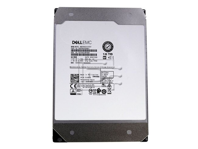 Toshiba MG08SCA16TEY 8MG73 08MG73 HDEPN40DAB51 24HF9 024HF9 4N7V0 Dell 16TB SAS Hard Drive ME4 / ME5 Image 2 image