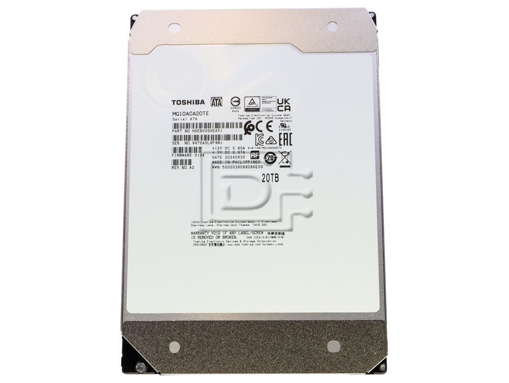 Toshiba MG10ACA18TE 20TB 3.5” LFF 6Gbps 7.2K RPM 512e MG10 Toshiba MG10ACA18TE 20TB 3.5” LFF 6Gbps 7.2K RPM 512e MG10