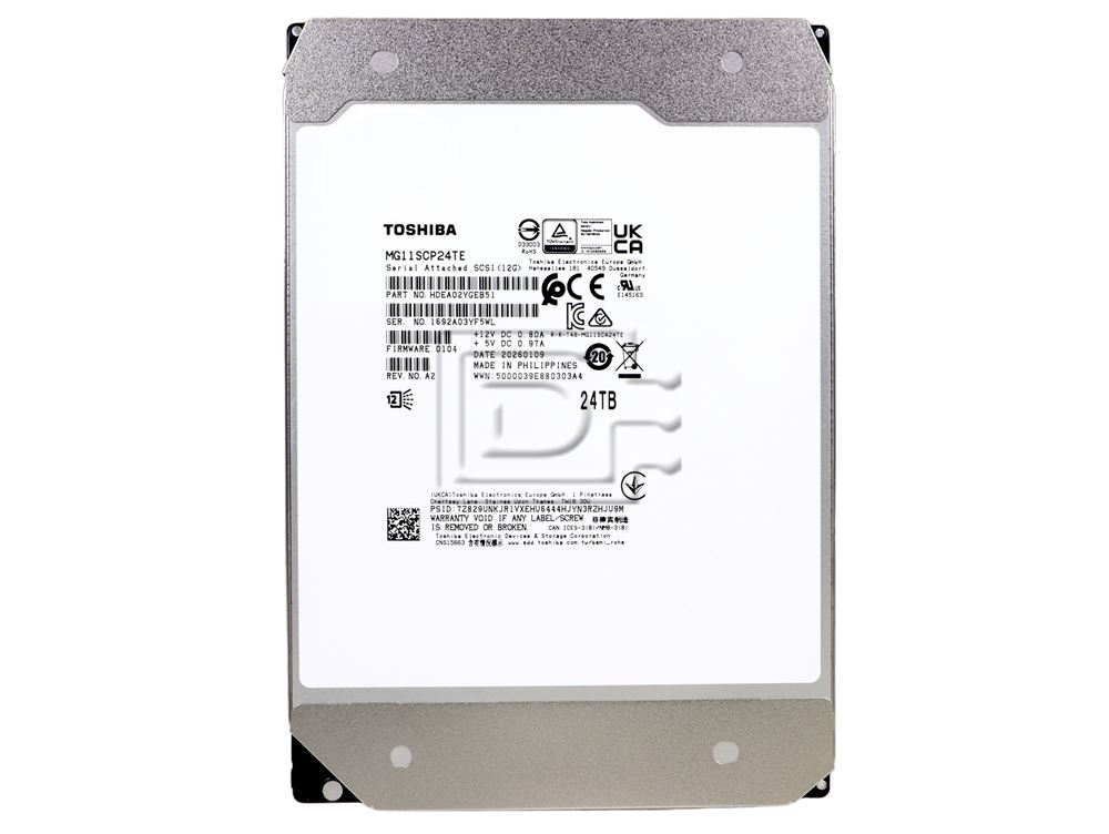 Toshiba MG11SCP24TE 24TB SED Encrypted SAS Hard Drive Image 2 image