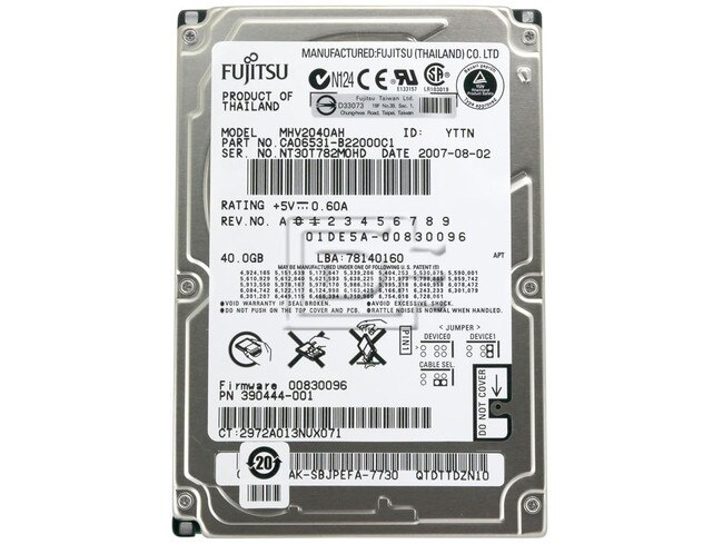 FUJITSU MHV2040AH CA06531-B20000DL CA26332-B43104BA IDE / ATA Hard Drives image 2