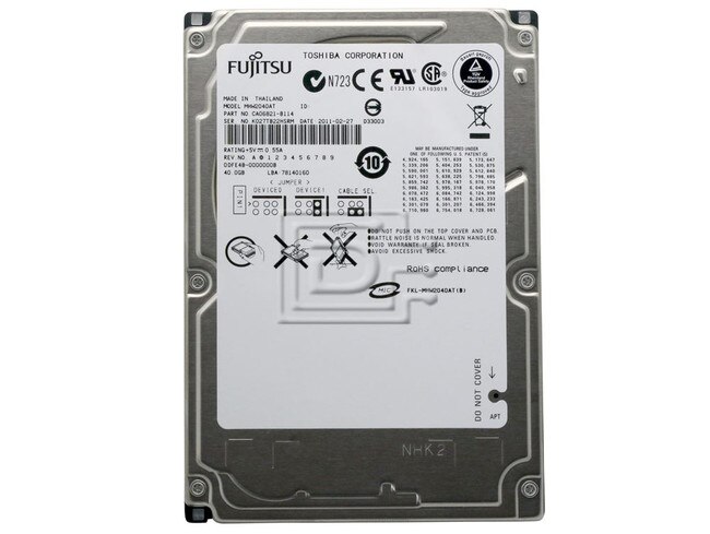 FUJITSU MHW2040AT 2.5" IDE Hard Drive image 2
