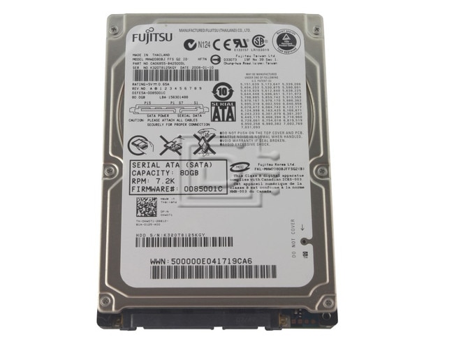 FUJITSU MHW2080BJ Laptop SATA 2.5" Hard Drive Image 1 image