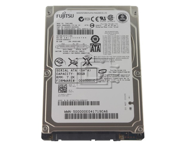 FUJITSU MHW2080BJ Laptop SATA 2.5" Hard Drive image 1