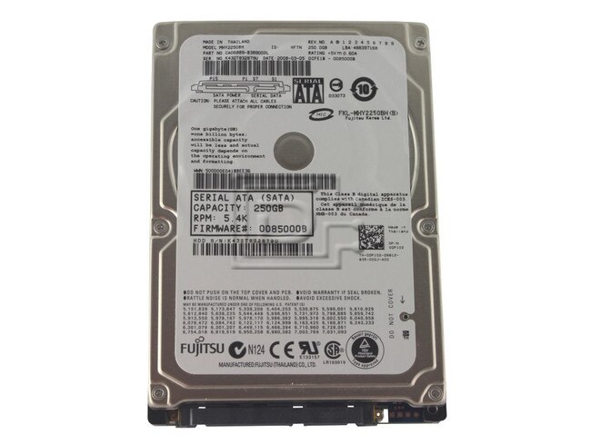 FUJITSU MHY2250BH DP102 0DP102 Laptop SATA 2.5" Hard Drive Image 1 image