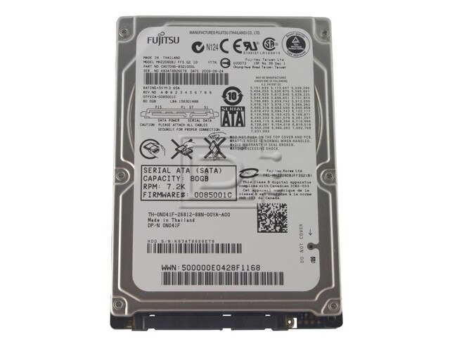 FUJITSU MHZ2080BJ N041F 0N041F SATA Hard Drive image 1