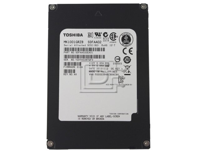 Toshiba MK1001GRZB SAS SSD 100GB SFF image 1
