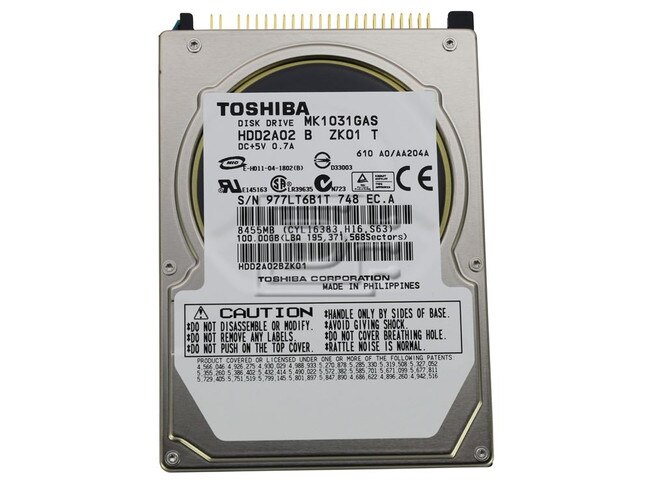Toshiba MK1031GAS HDD2A02 Laptop IDE ATA100 Hard Drive Image 1 image