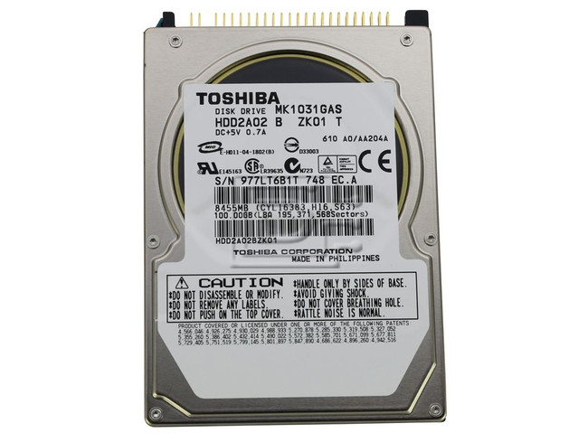 Toshiba MK1031GAS HDD2A02 Laptop IDE ATA100 Hard Drive image 1