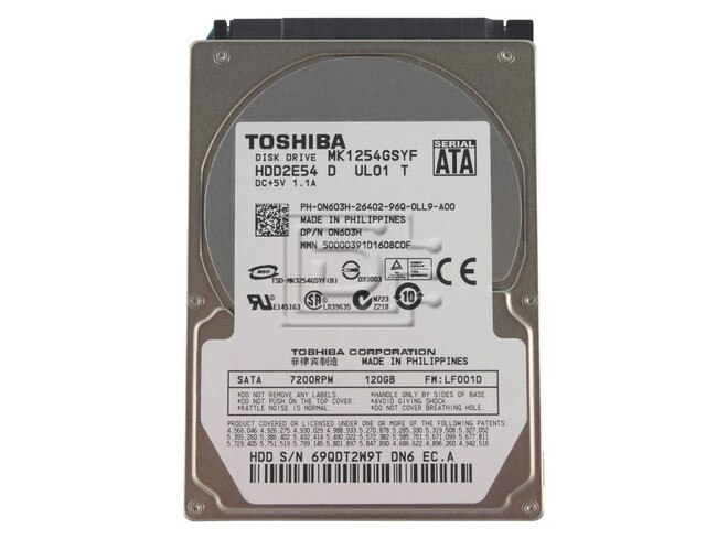 Skulptur kaustisk vare Toshiba MK1654GSYF 160GB 7.2K 2.5 inch Laptop SATA Hard Drive